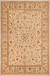 handmade Traditional Kafkaz Beige Tan Hand Knotted RECTANGLE 100% WOOL area rug 10 x 14